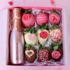 Chocolate Covered Strawberries with Rose